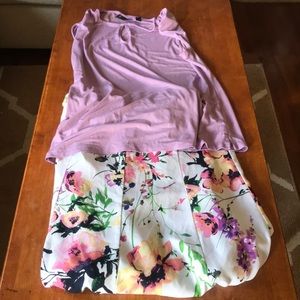 Maxi wrap skirt with matching top